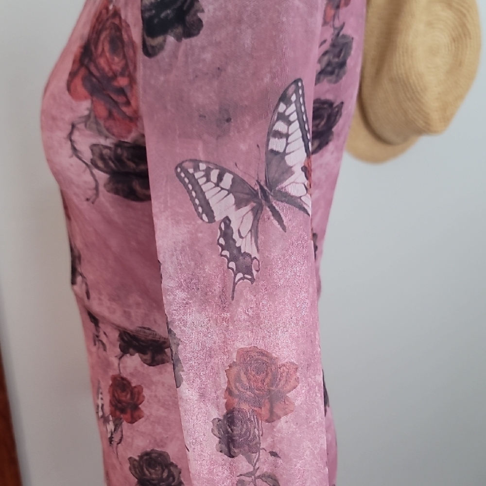 Forever 21 Long Sleeve Floral Dress in Mauve - Picture 7 of 13